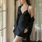 Louise Padded V-Neck Comfy Nightdress (Black)
