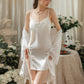 Viviette Padded Side Slit Nightdress (White)