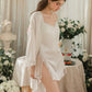 Viviette Padded Side Slit Nightdress (White)