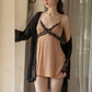 Lianne Padded Lace Trim Nightdress (Caramel)