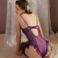 Victoria Sexy Mesh Bodysuit (Purple)
