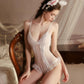 Victoria Sexy Mesh Bodysuit (White)