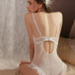 Victoria Sexy Mesh Bodysuit (White)