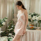 Nolyn Padded Velvet Lace Trim Nightdress (Pink)