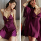 Erin Twist Padded Comfort Nightdress (Mulberry)