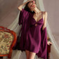 Erin Twist Padded Comfort Nightdress (Mulberry)