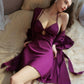 Erin Twist Padded Comfort Nightdress (Mulberry)