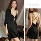 Erin Twist Padded Comfort Nightdress (Black)