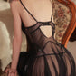 Genesis Babydoll Padded Mesh Lingerie (Black)