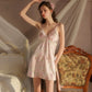 Tessa Floral Tie Padded Nightdress (Pink)
