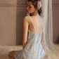Tessa Floral Tie Padded Nightdress (Blue)
