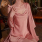 Aubrey Ruffled Sleeve Plain Nightdress (Pink)