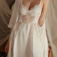 Diana Lace Nightdress Set (White)