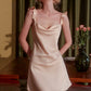 Aubrey Ruffled Sleeve Plain Nightdress (Champagne)