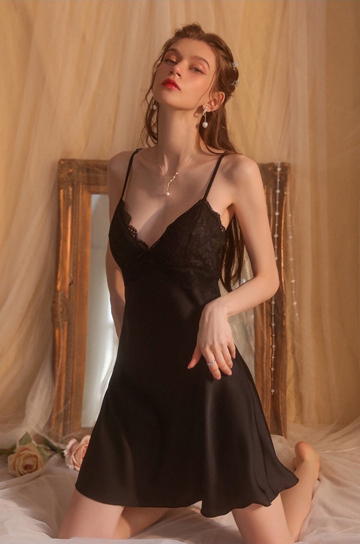 Lesley Lace Nightwear (Black)