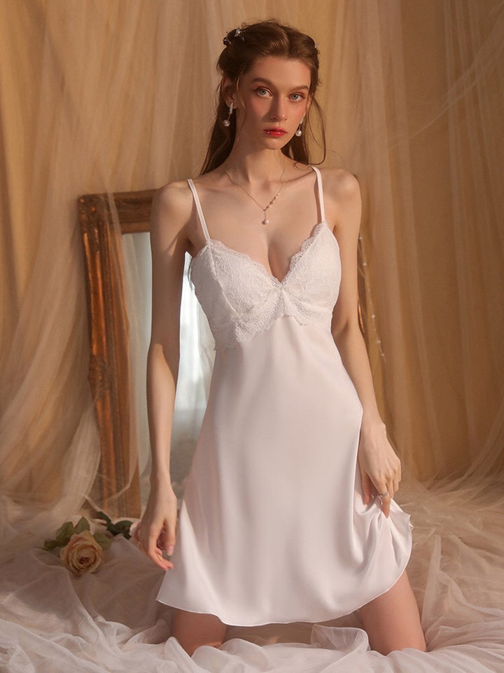 Lesley Lace Nightwear (White)